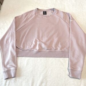 Nike Purple Cropped Crew Neck Sweater